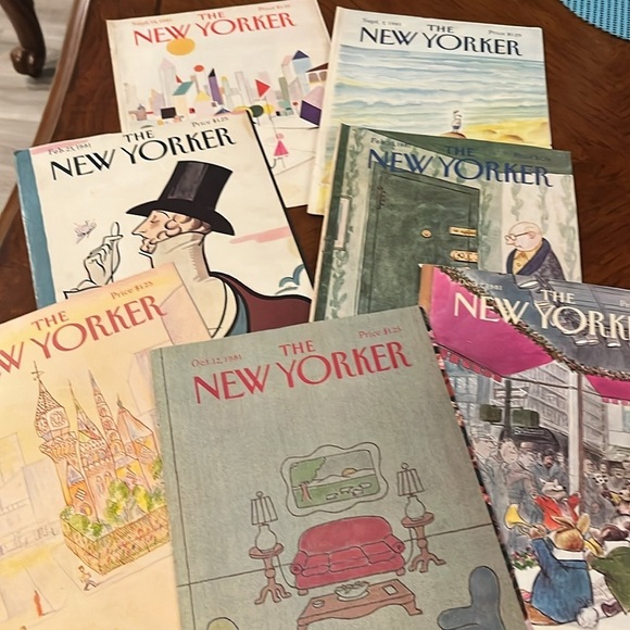 Vintage New Yorker Magazine Covers Only 1981 Set of 32 Artwork Frameable Gifts - Picture 2 of 4